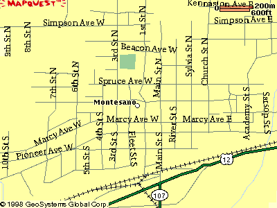 Map of Montesano area